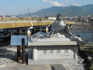 Murasaki Shikibu Statue 紫式部像, (Genji Monogatari) 「源氏物語」, Uji 宇治